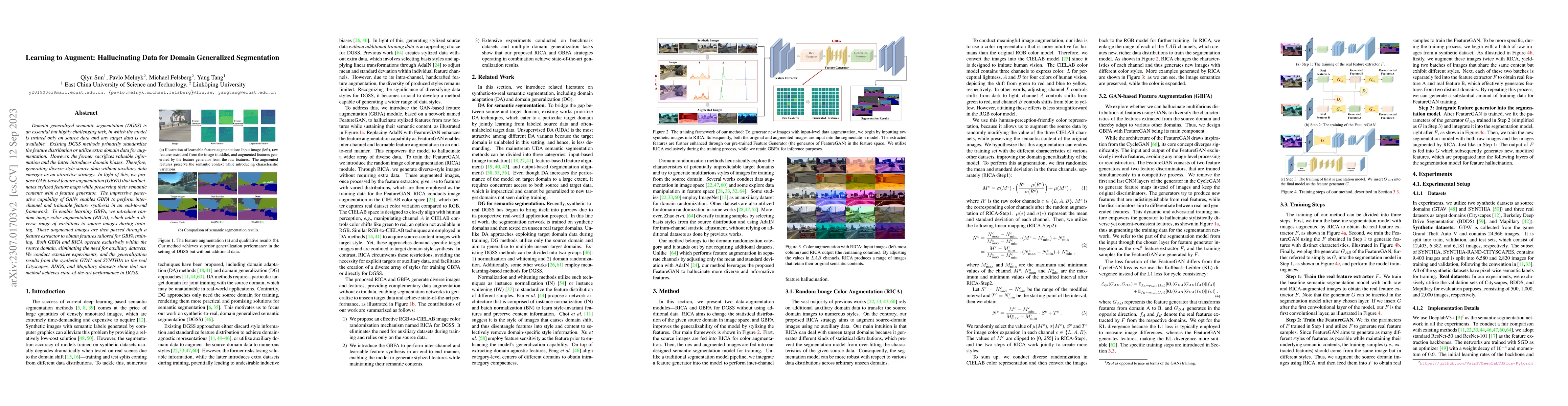 Thumbnail for Learning to Augment: Hallucinating Data for Domain Generalized
  Segmentation