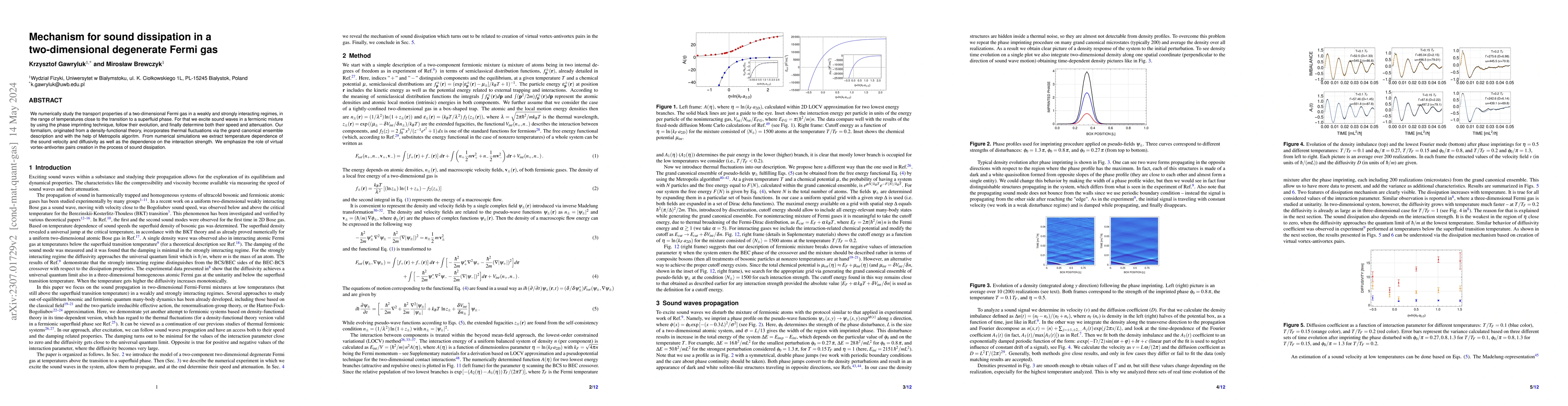 Thumbnail for Mechanism for sound dissipation in a two-dimensional degenerate Fermi
  gas