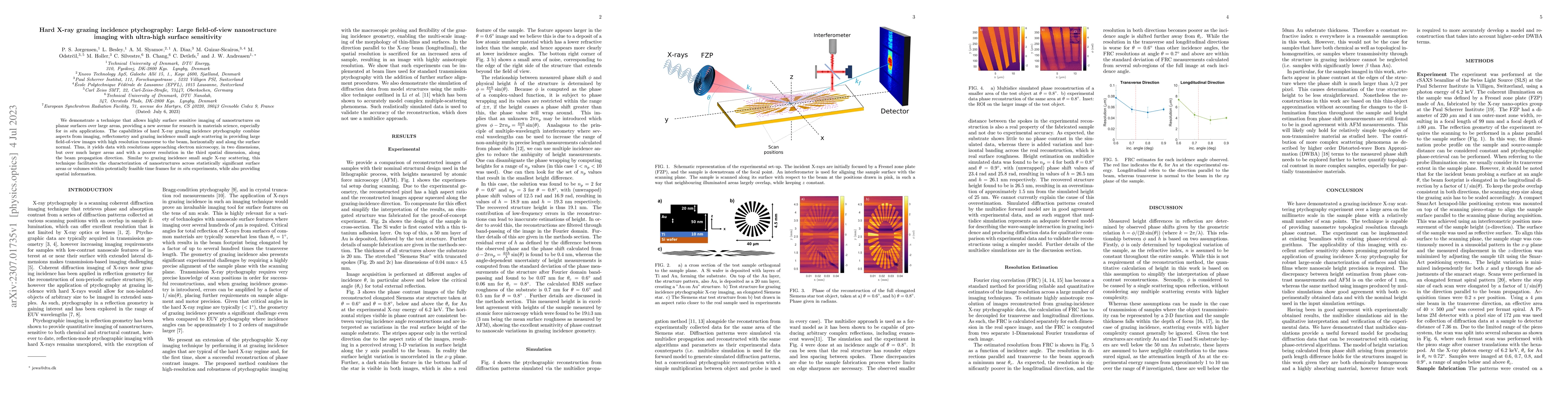 Thumbnail for Hard X-ray grazing incidence ptychography: Large field-of-view
  nanostructure imaging with ultra-high surface sensitivity