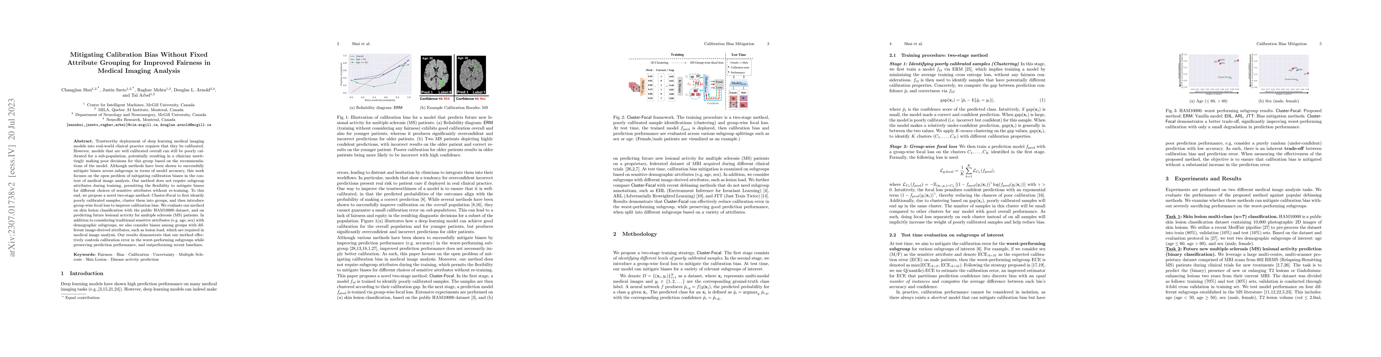 Thumbnail for Mitigating Calibration Bias Without Fixed Attribute Grouping for
  Improved Fairness in Medical Imaging Analysis