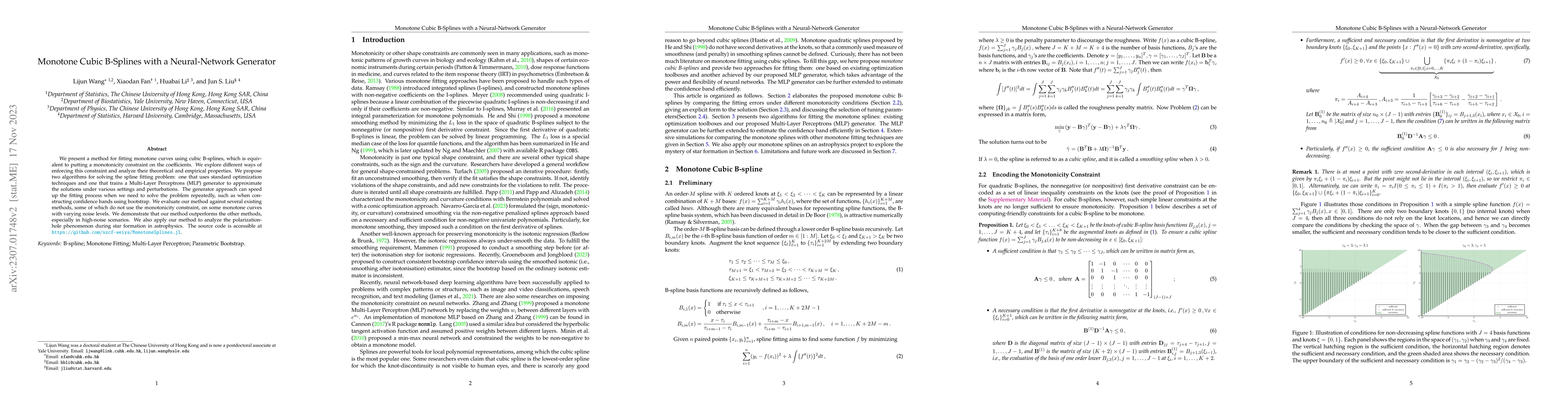Thumbnail for Monotone Cubic B-Splines with a Neural-Network Generator
