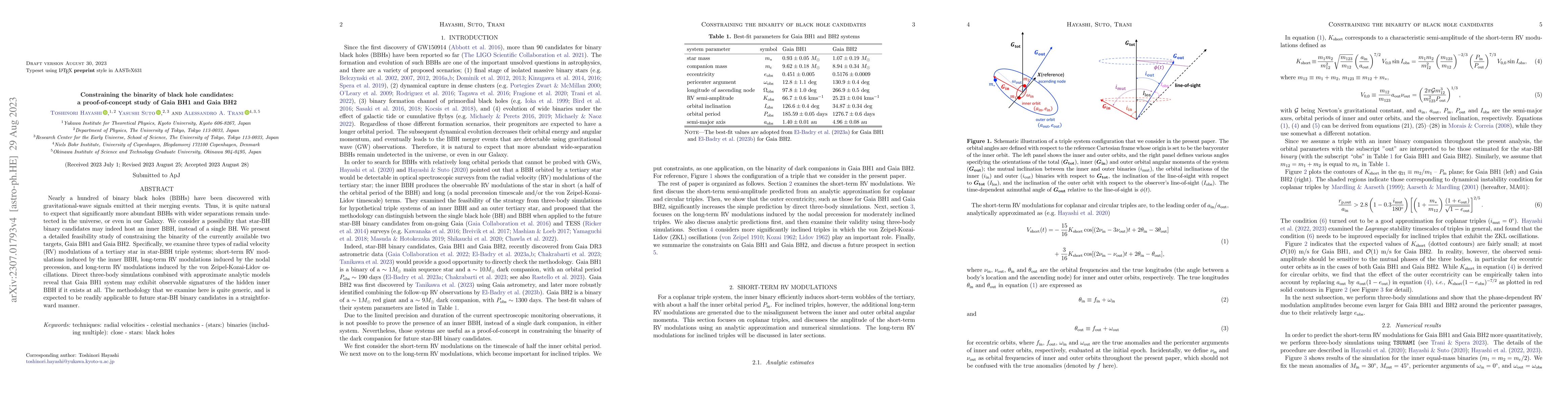 Thumbnail for Constraining the binarity of black hole candidates: a proof-of-concept
  study of Gaia BH1 and Gaia BH2