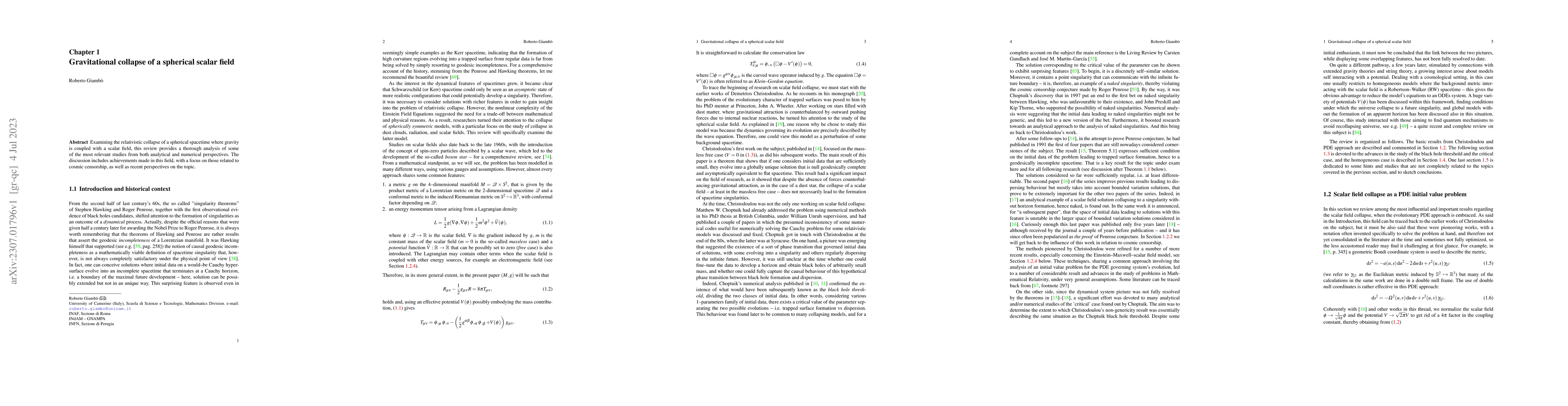 Thumbnail for Gravitational collapse of a spherical scalar field