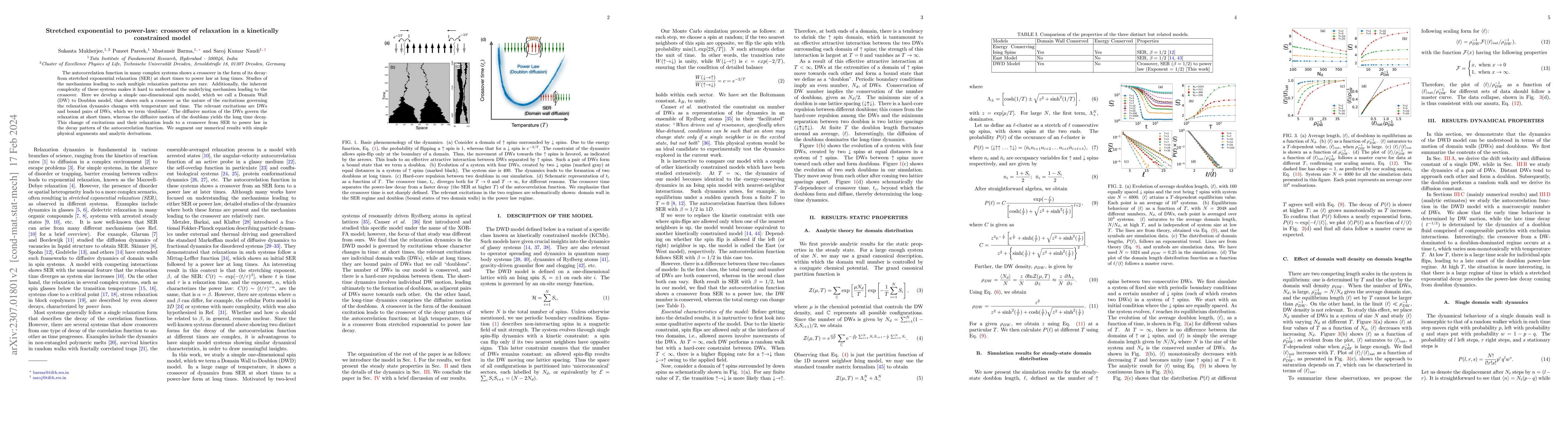 Thumbnail for Stretched exponential to power-law: crossover of relaxation in a
  kinetically constrained model