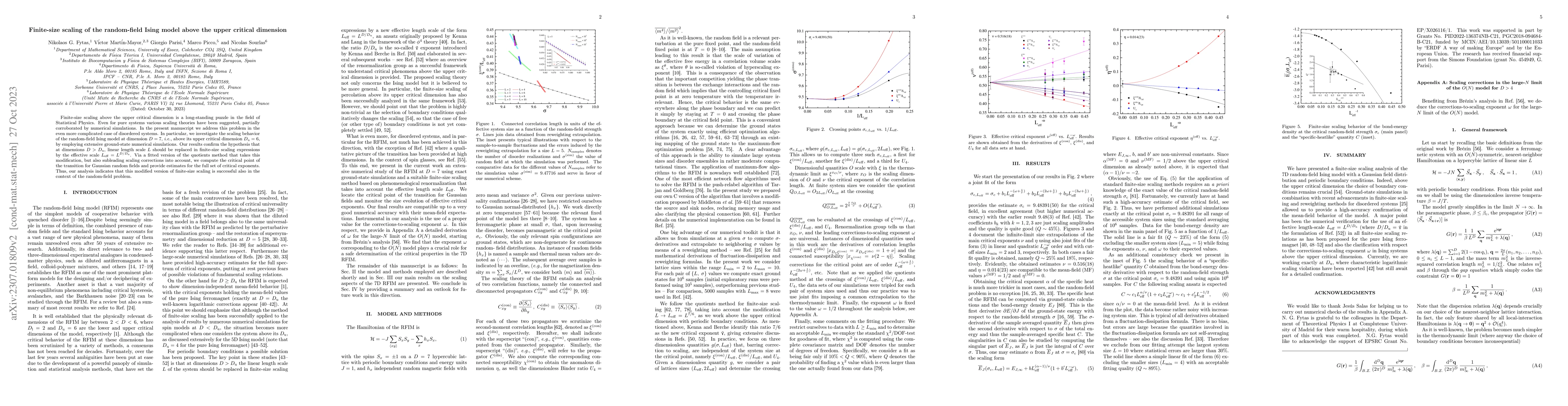 Thumbnail for Finite-size scaling of the random-field Ising model above the upper
  critical dimension