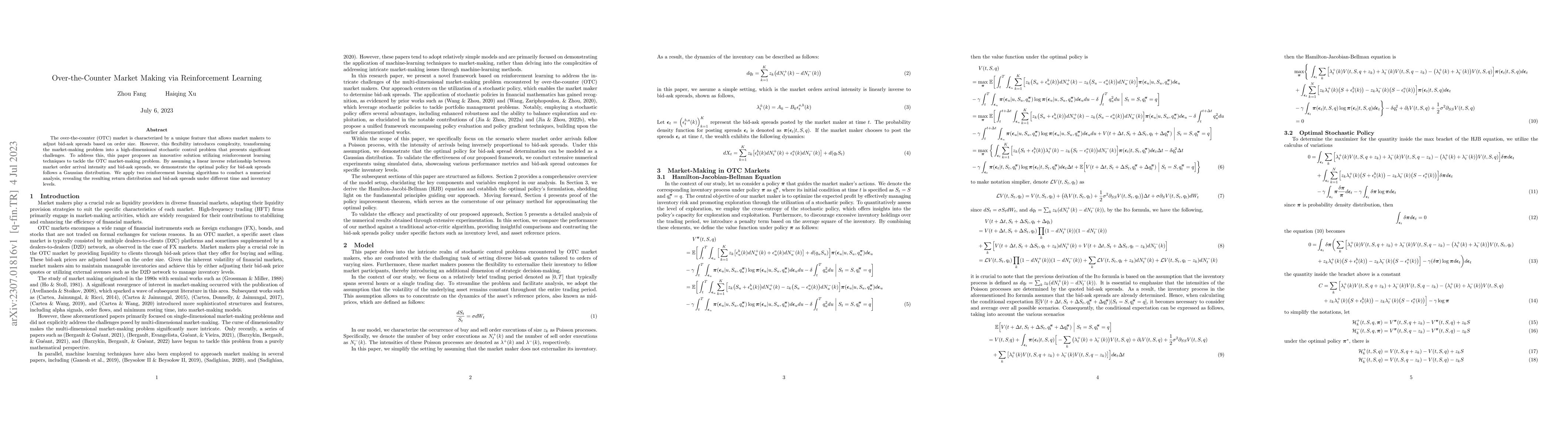 Thumbnail for Over-the-Counter Market Making via Reinforcement Learning
