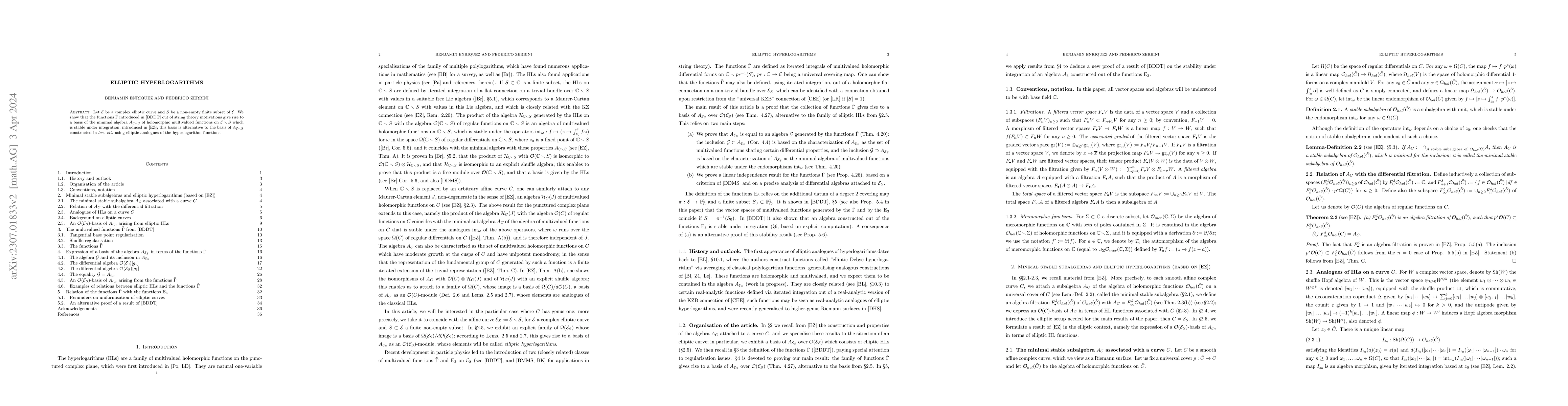 Thumbnail for Elliptic hyperlogarithms