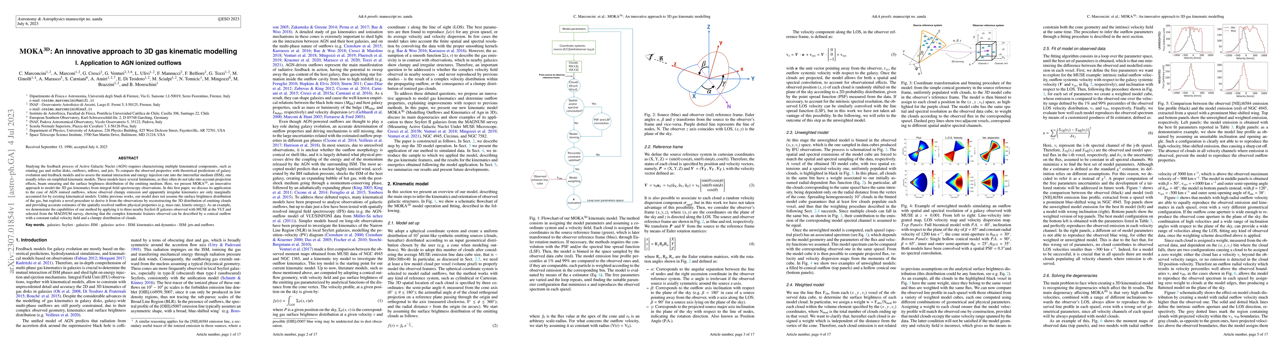 Thumbnail for MOKA3D: An innovative approach to 3D gas kinematic modelling. I.
  Application to AGN ionized outflows