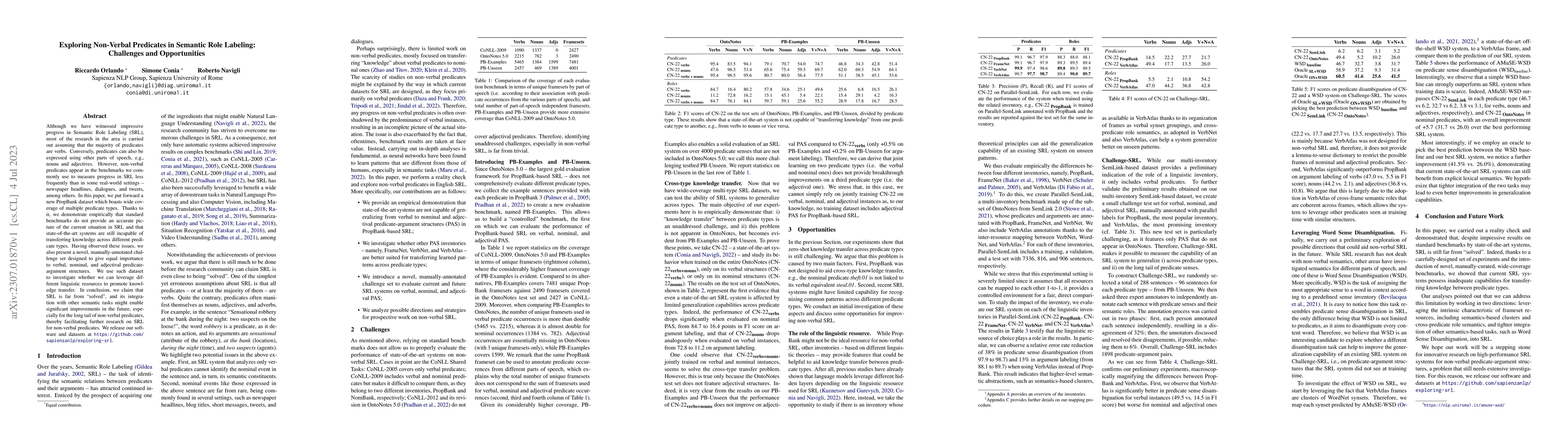 Thumbnail for Exploring Non-Verbal Predicates in Semantic Role Labeling: Challenges
  and Opportunities