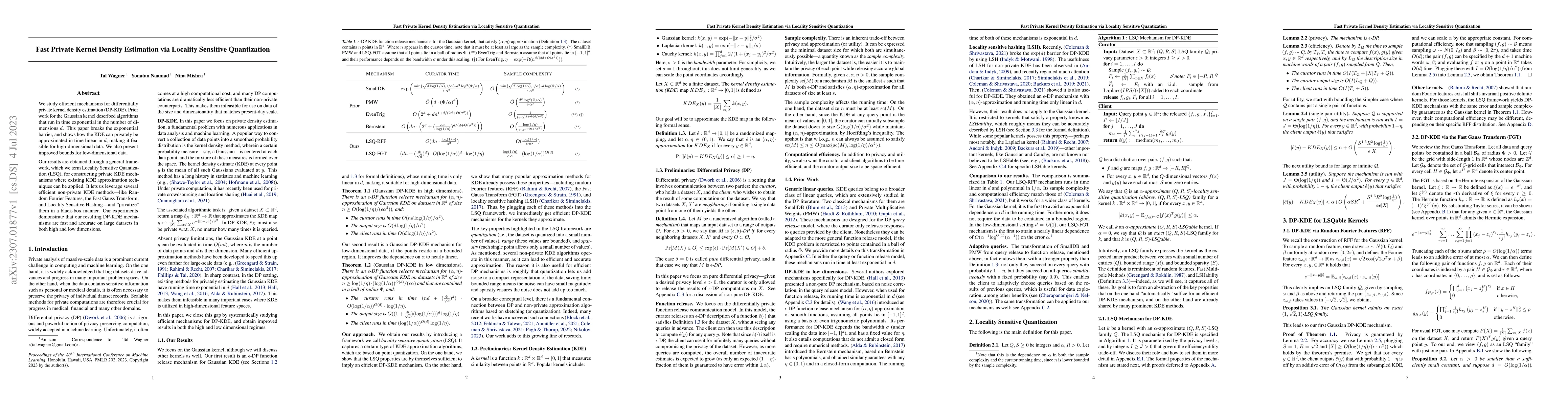 Thumbnail for Fast Private Kernel Density Estimation via Locality Sensitive
  Quantization