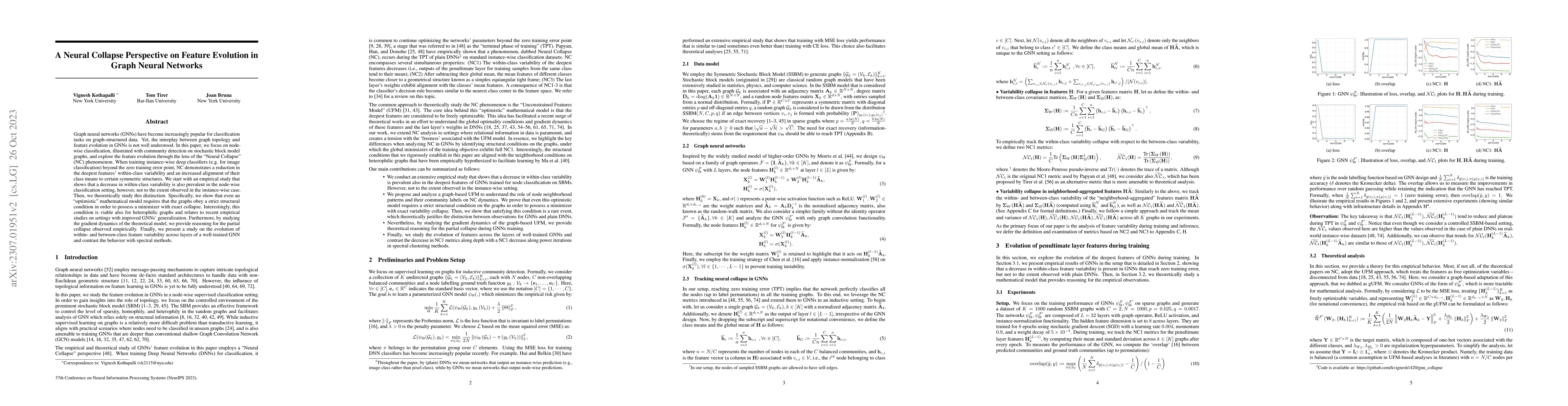 Thumbnail for A Neural Collapse Perspective on Feature Evolution in Graph Neural
  Networks