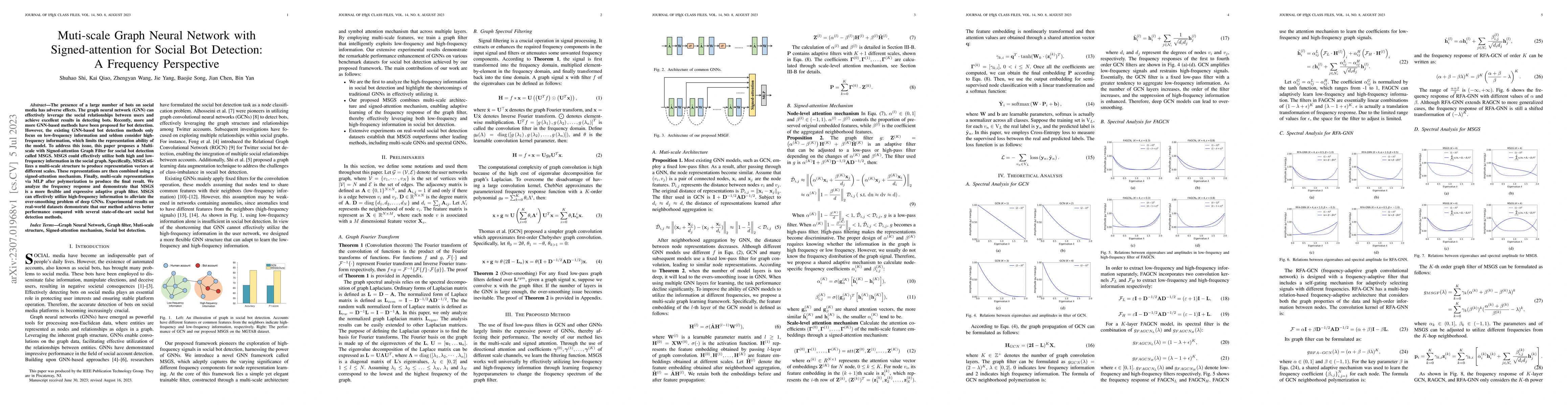Thumbnail for Muti-scale Graph Neural Network with Signed-attention for Social Bot
  Detection: A Frequency Perspective
