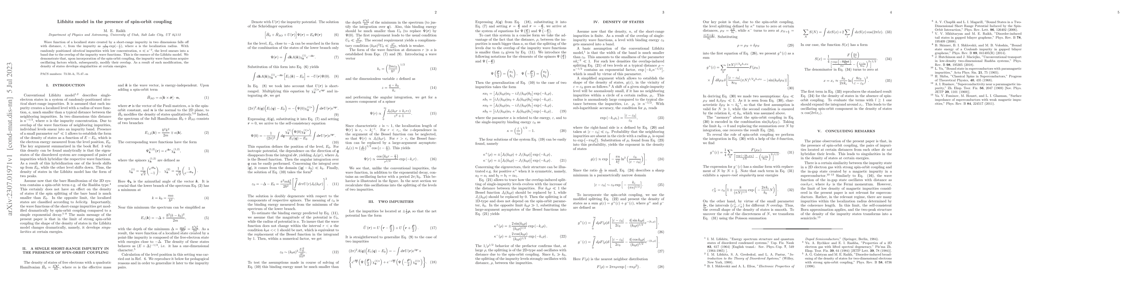 Thumbnail for Lifshitz model in the presence of spin-orbit coupling