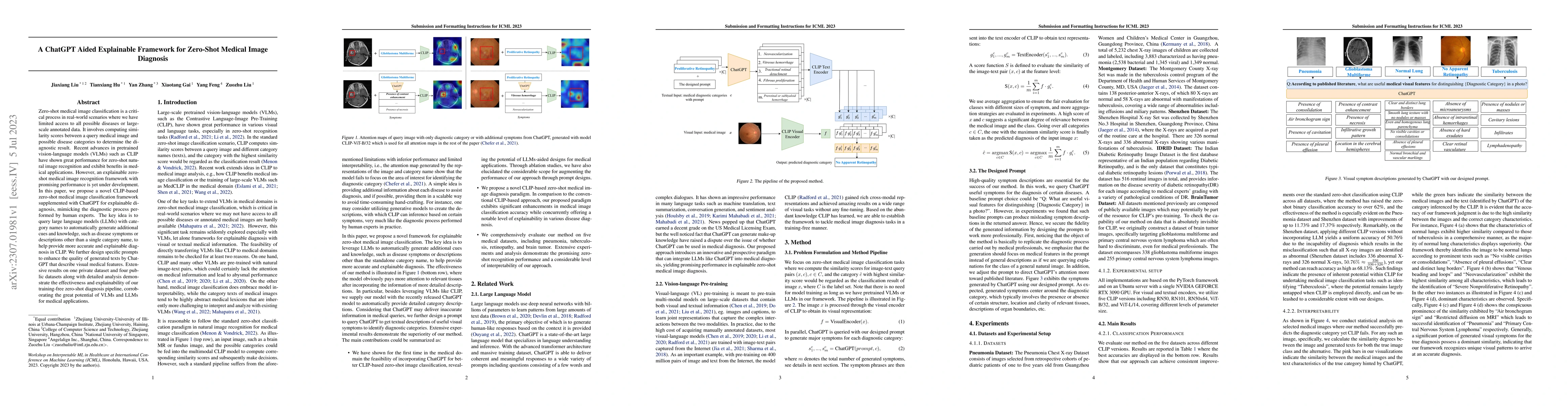 Thumbnail for A ChatGPT Aided Explainable Framework for Zero-Shot Medical Image
  Diagnosis
