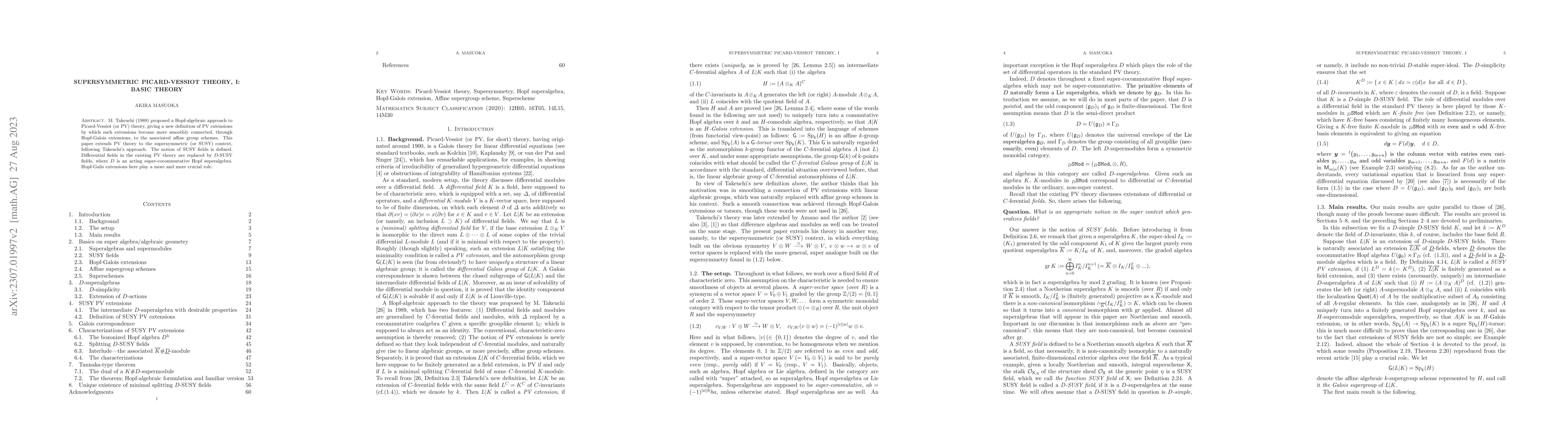 Thumbnail for Supersymmetric Picard-Vessiot Theory, I: Basic Theory