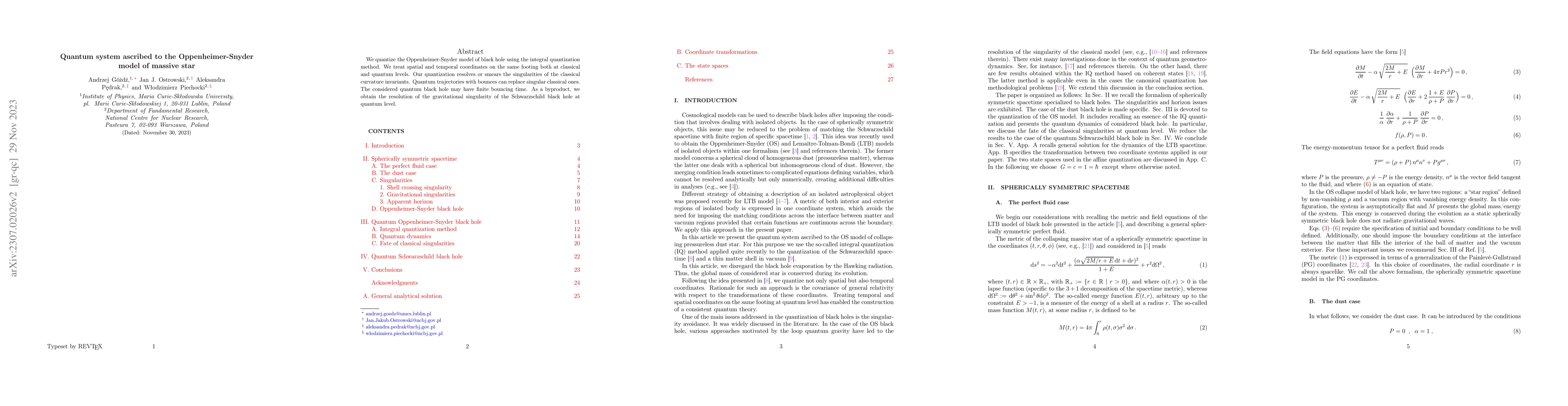Thumbnail for Quantum system ascribed to the Oppenheimer-Snyder model of massive star