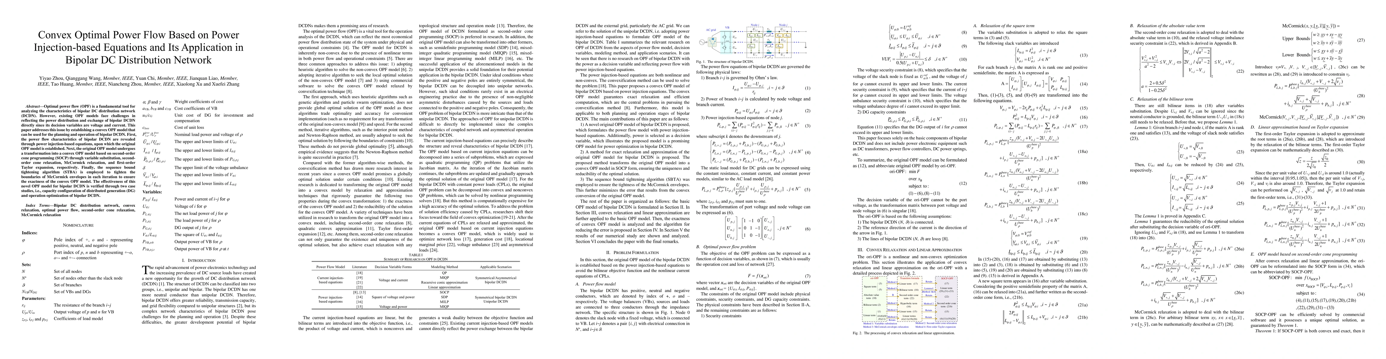 Thumbnail for Convex Optimal Power Flow Based on Power Injection-based Equations and
  Its Application in Bipolar DC Distribution Network