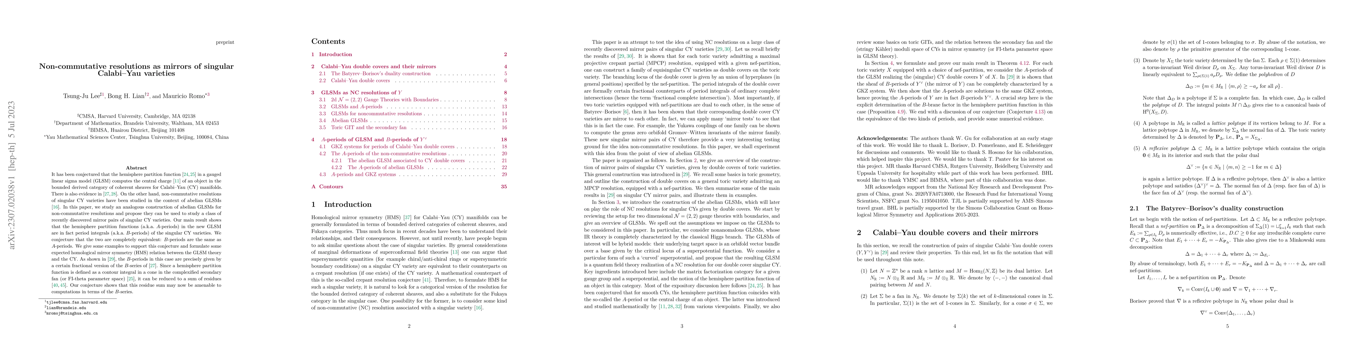 Thumbnail for Non-commutative resolutions as mirrors of singular Calabi--Yau varieties