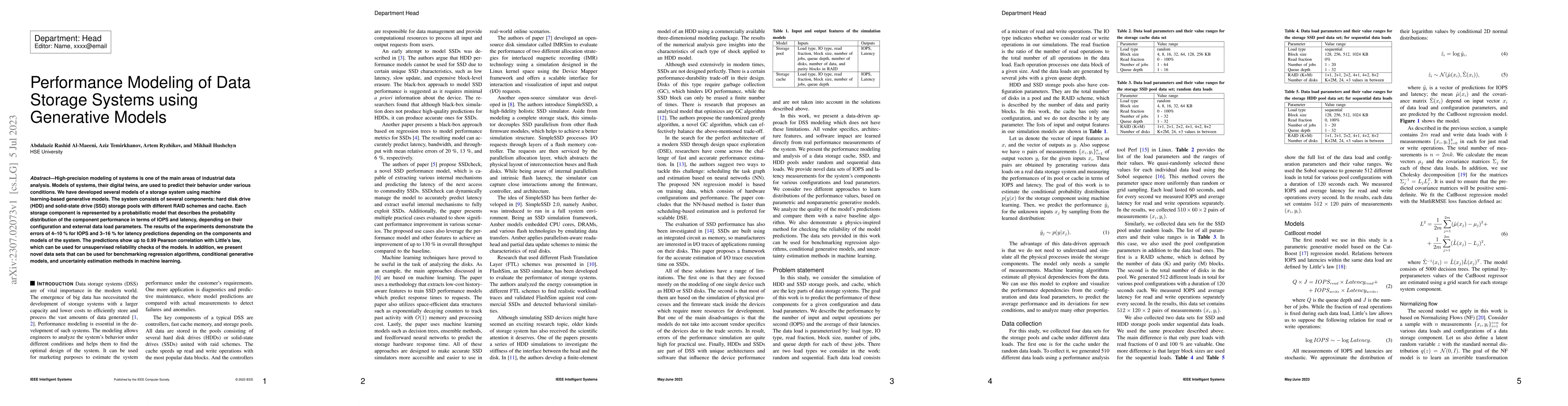 Thumbnail for Performance Modeling of Data Storage Systems using Generative Models