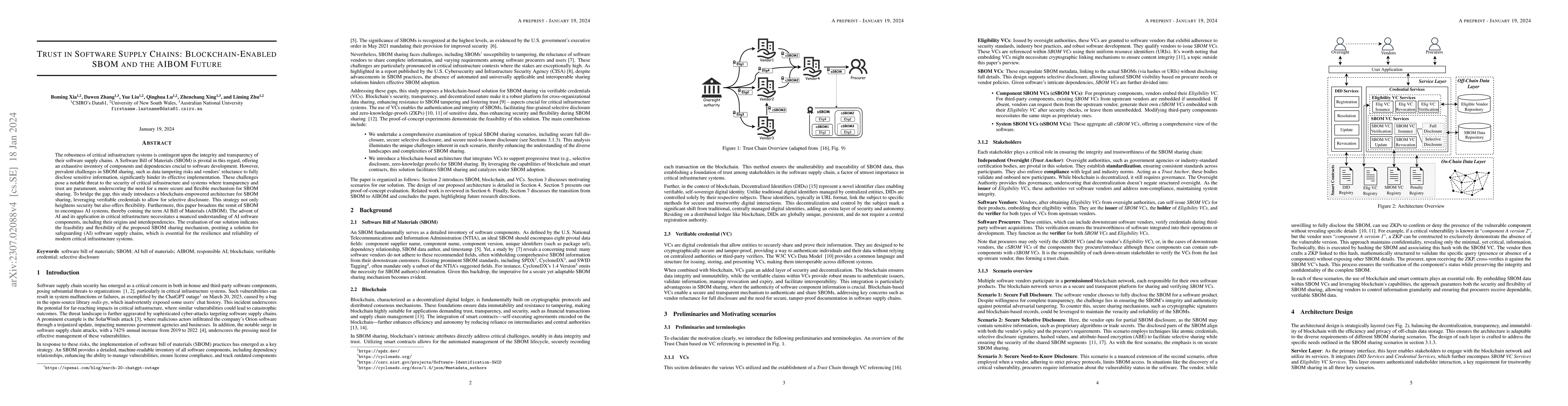 Thumbnail for Trust in Software Supply Chains: Blockchain-Enabled SBOM and the AIBOM
  Future