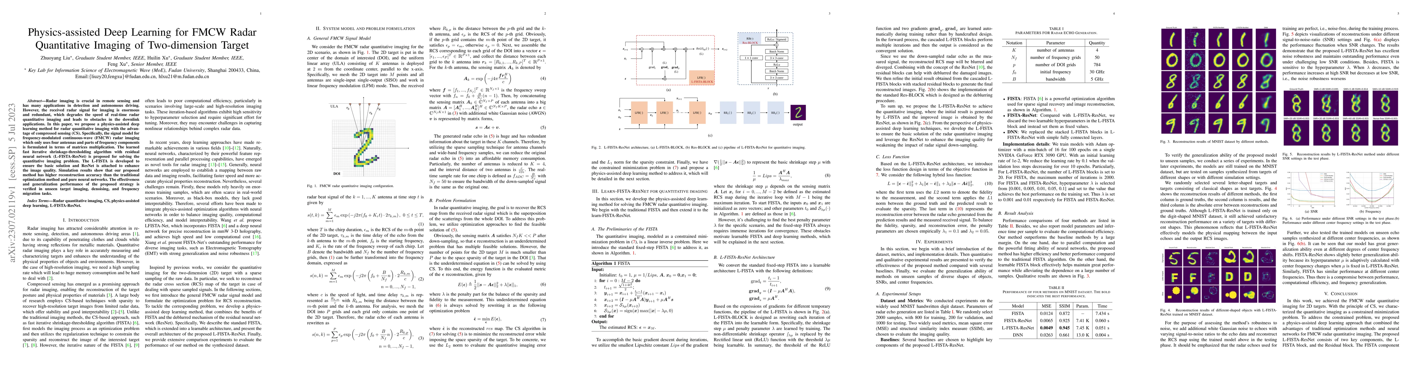 Thumbnail for Physics-assisted Deep Learning for FMCW Radar Quantitative Imaging of
  Two-dimension Target