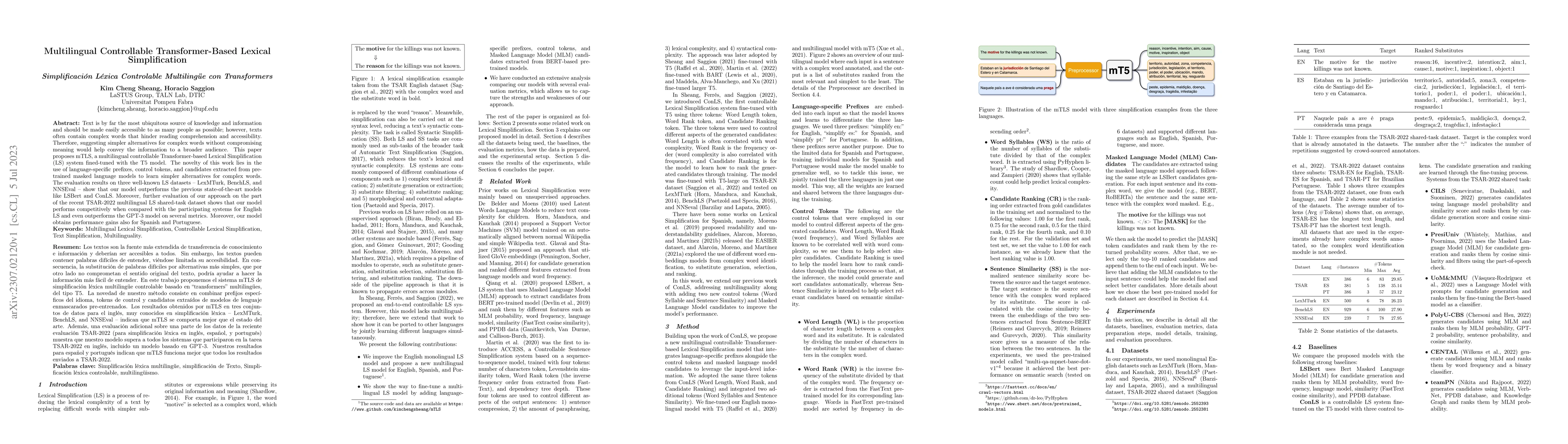 Thumbnail for Multilingual Controllable Transformer-Based Lexical Simplification