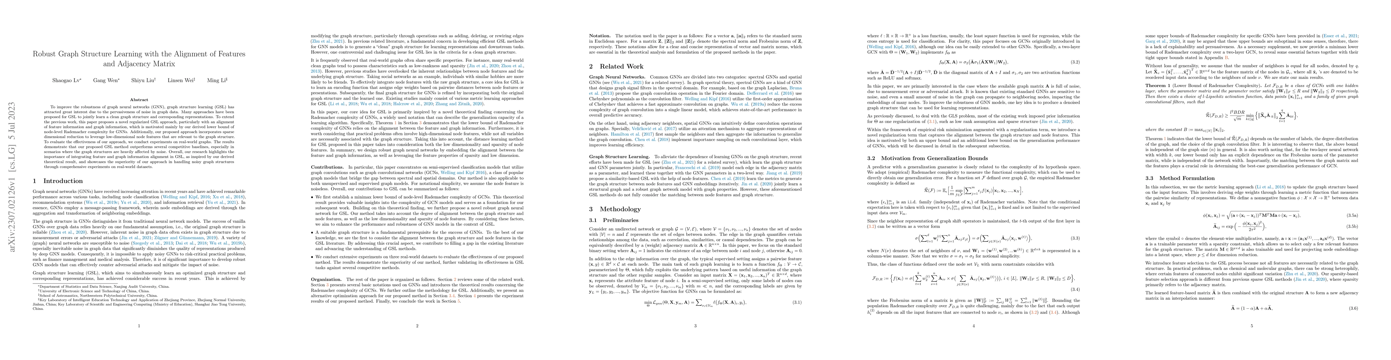 Thumbnail for Robust Graph Structure Learning with the Alignment of Features and
  Adjacency Matrix