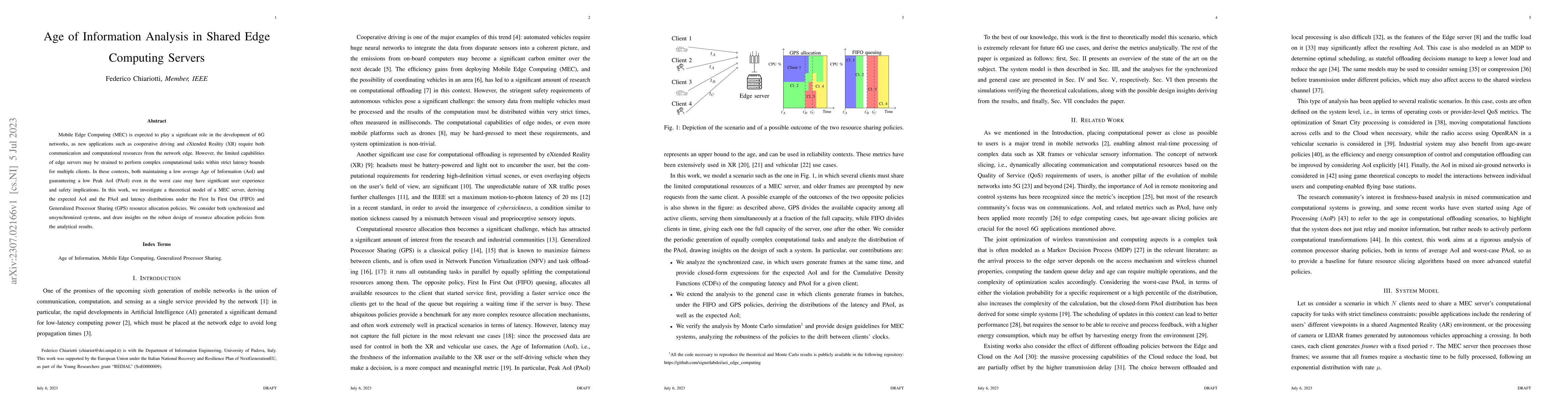 Thumbnail for Age of Information Analysis in Shared Edge Computing Servers