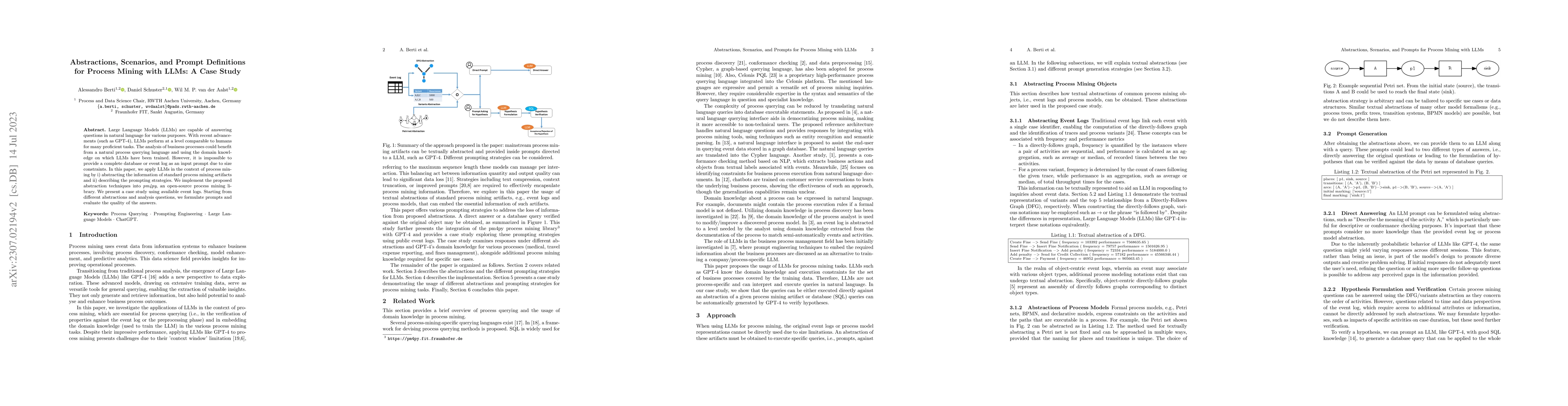 Thumbnail for Abstractions, Scenarios, and Prompt Definitions for Process Mining with
  LLMs: A Case Study