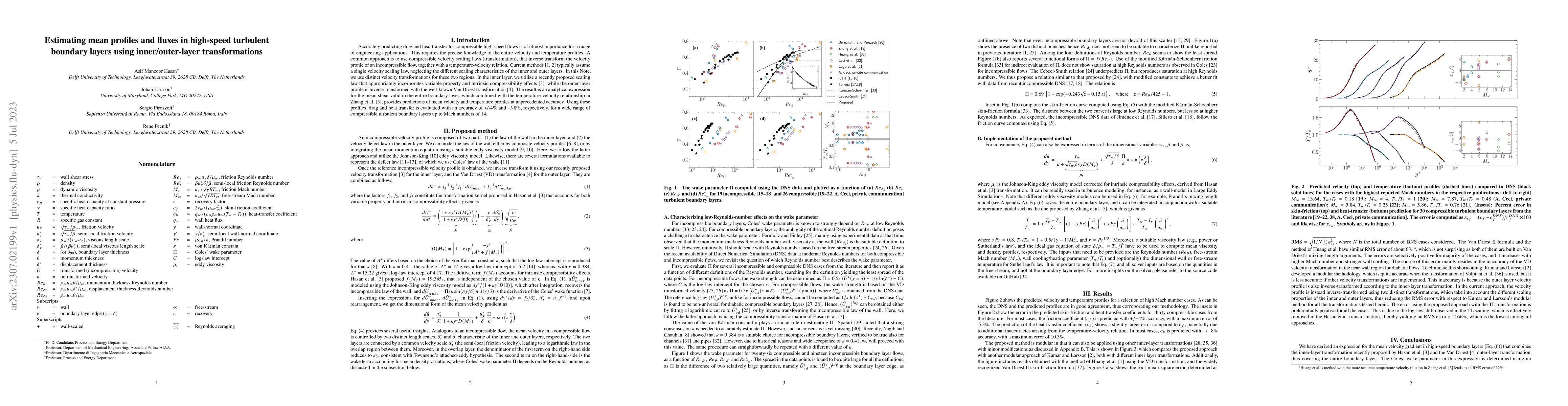 Thumbnail for Estimating mean profiles and fluxes in high-speed turbulent boundary
  layers using inner/outer-layer transformations