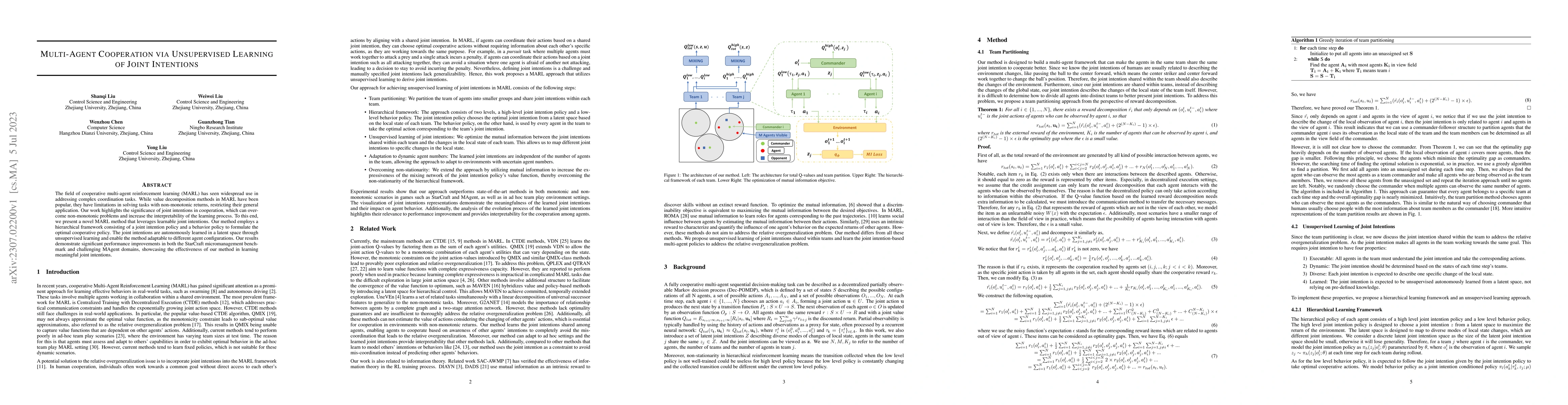 Thumbnail for Multi-Agent Cooperation via Unsupervised Learning of Joint Intentions