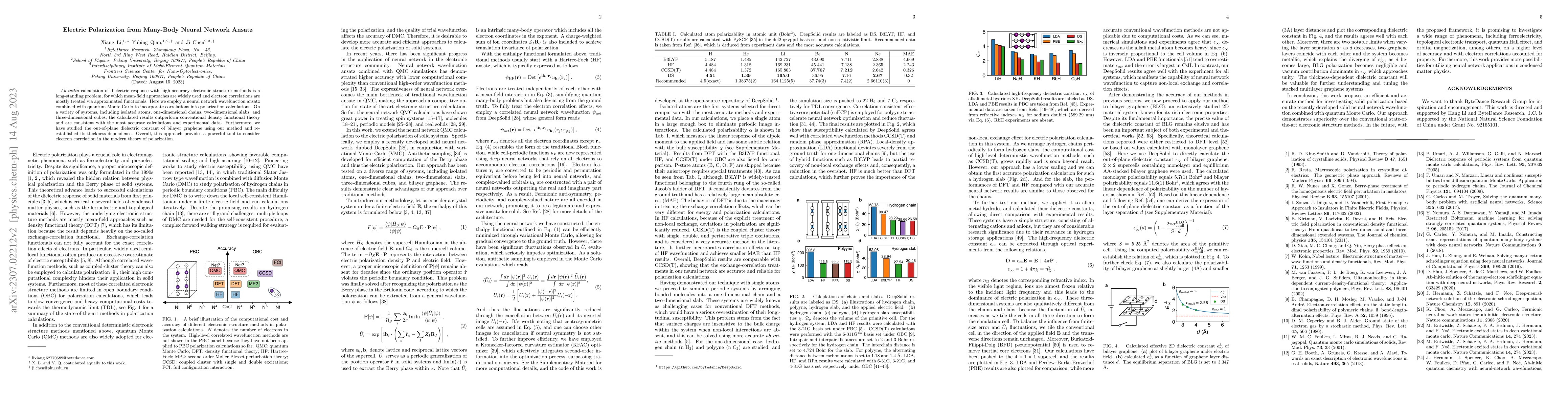 Thumbnail for Electric Polarization from Many-Body Neural Network Ansatz