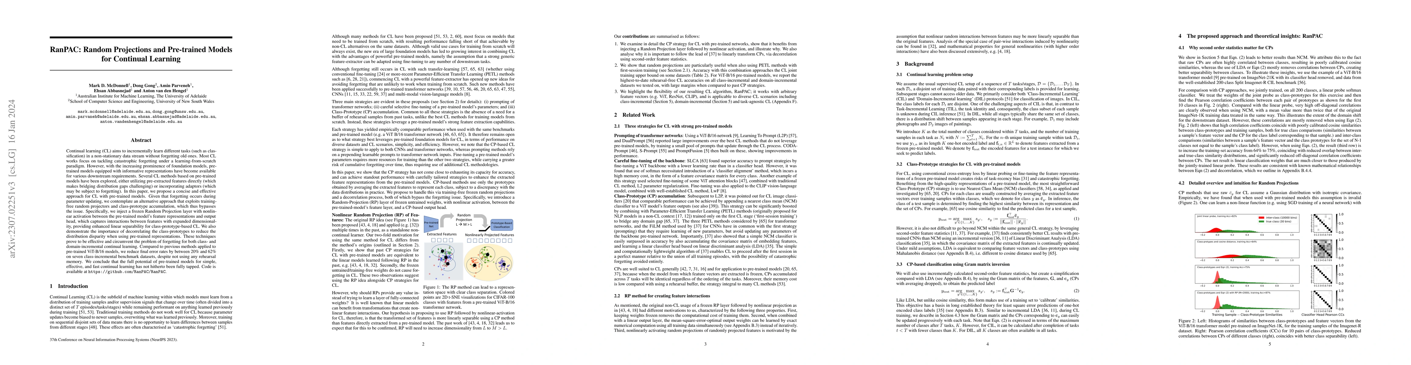 Thumbnail for RanPAC: Random Projections and Pre-trained Models for Continual Learning