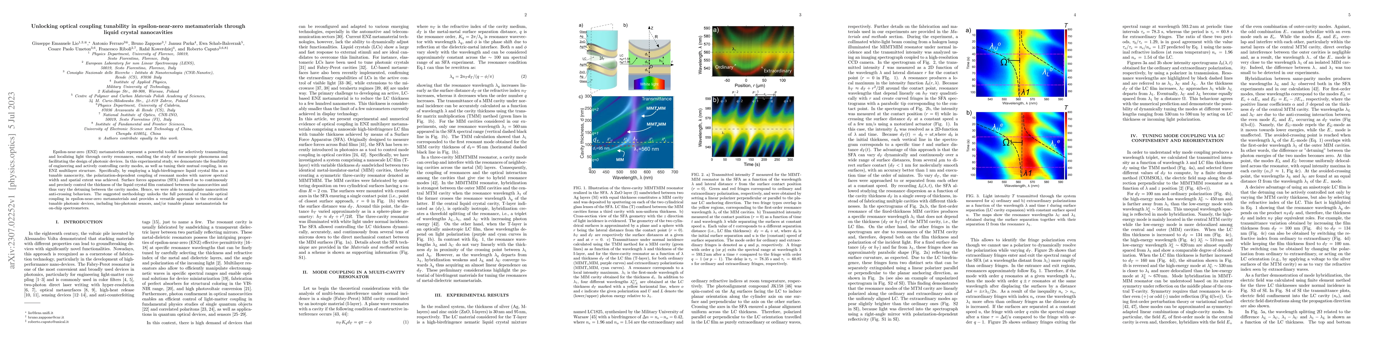 Thumbnail for Unlocking optical coupling tunability in epsilon-near-zero metamaterials
  through liquid crystal nanocavities