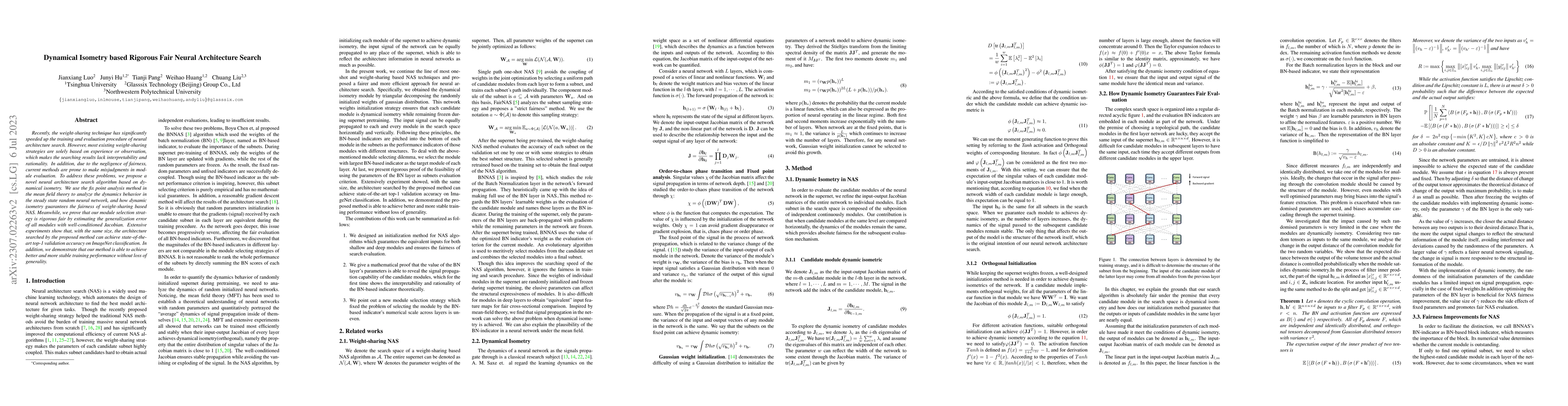 Thumbnail for Dynamical Isometry based Rigorous Fair Neural Architecture Search