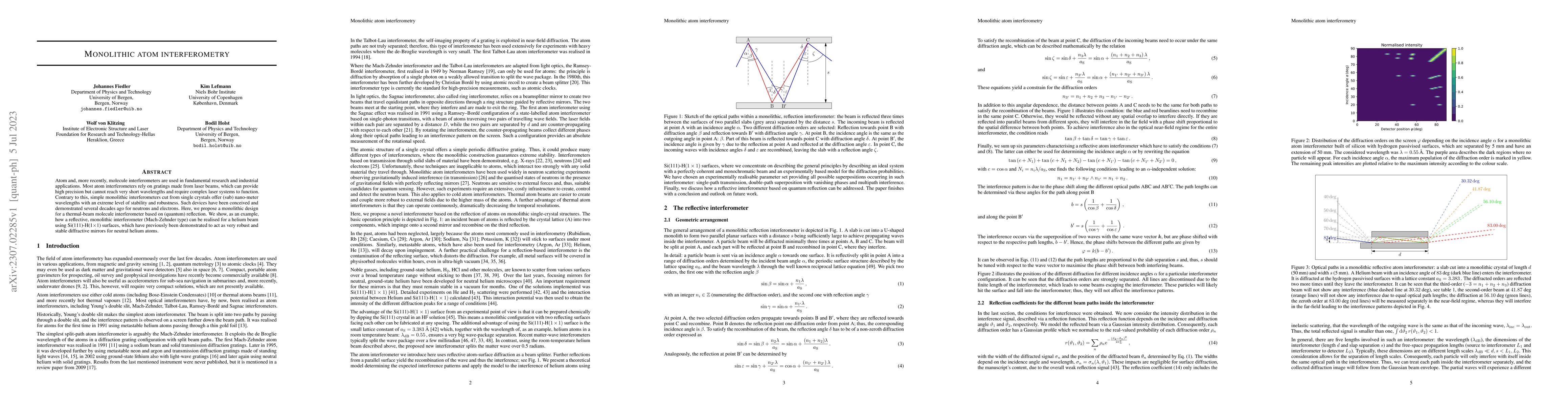 Thumbnail for Monolithic atom interferometry