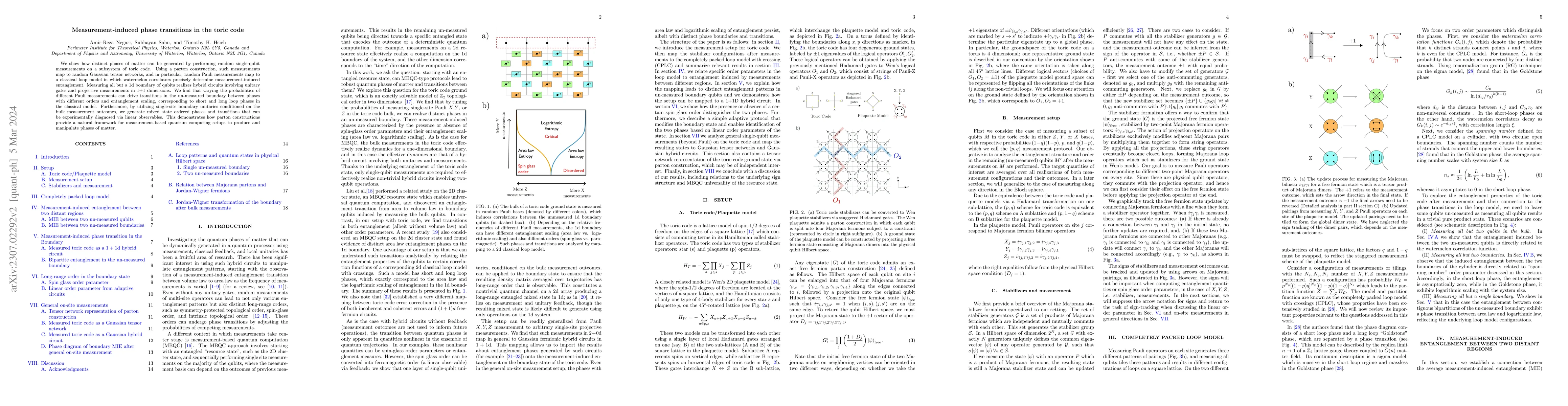 Thumbnail for Measurement-induced phase transitions in the toric code