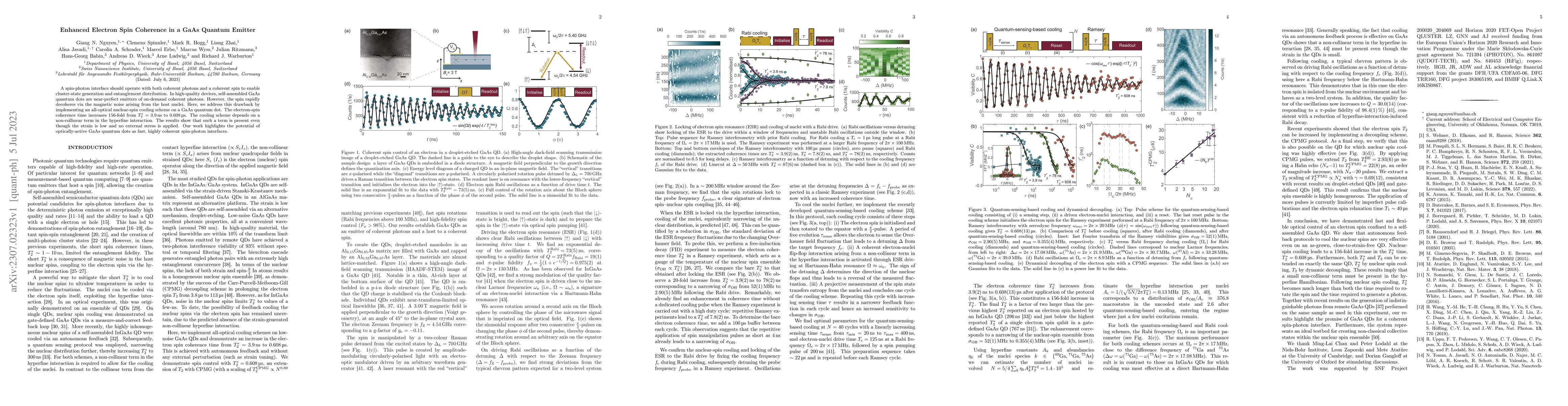 Thumbnail for Enhanced Electron Spin Coherence in a GaAs Quantum Emitter
