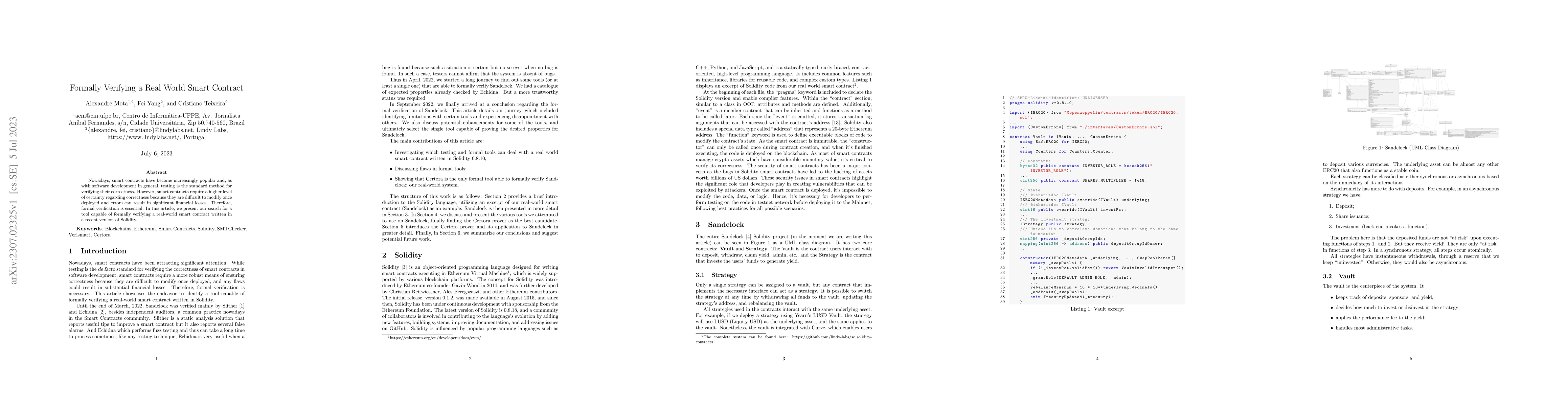 Thumbnail for Formally Verifying a Real World Smart Contract