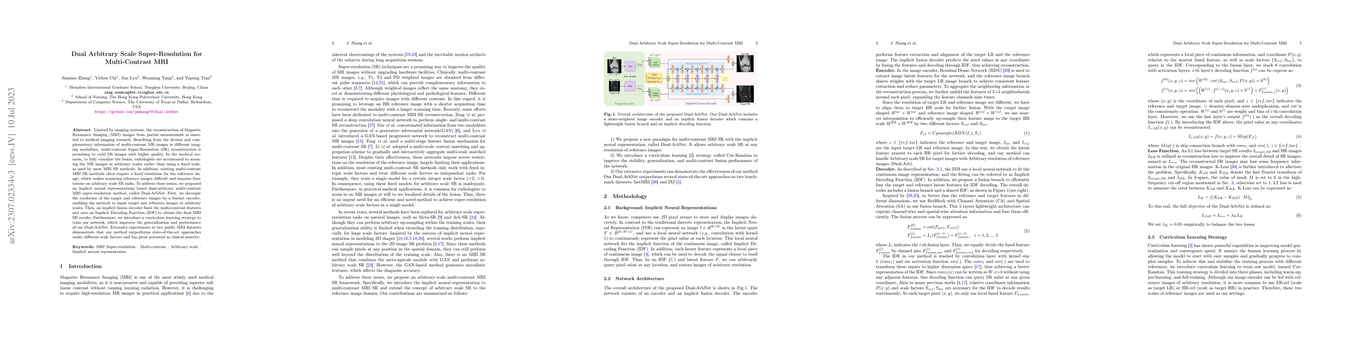 Thumbnail for Dual Arbitrary Scale Super-Resolution for Multi-Contrast MRI