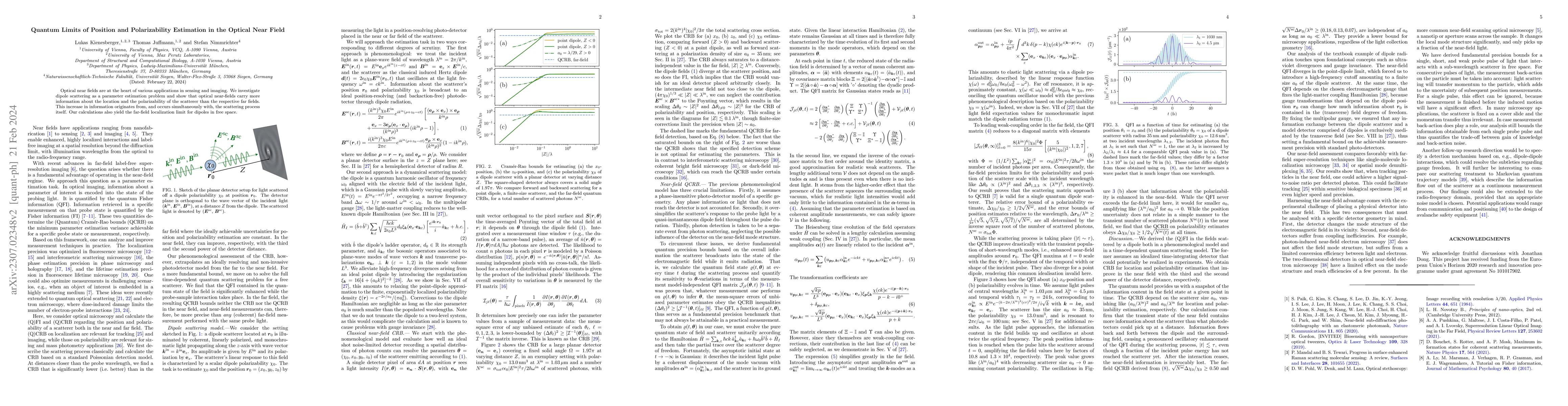 Thumbnail for Quantum Limits of Position and Polarizability Estimation in the Optical
  Near Field