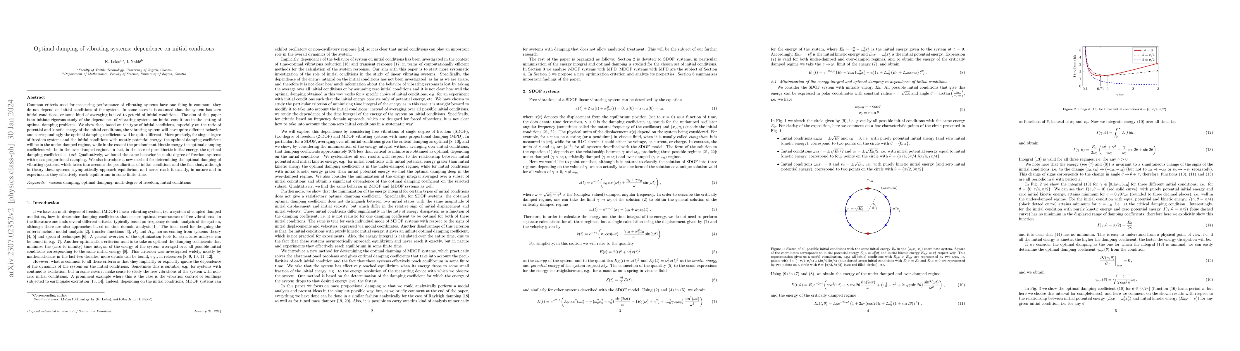 Thumbnail for Optimal damping of vibrating systems: dependence on initial conditions