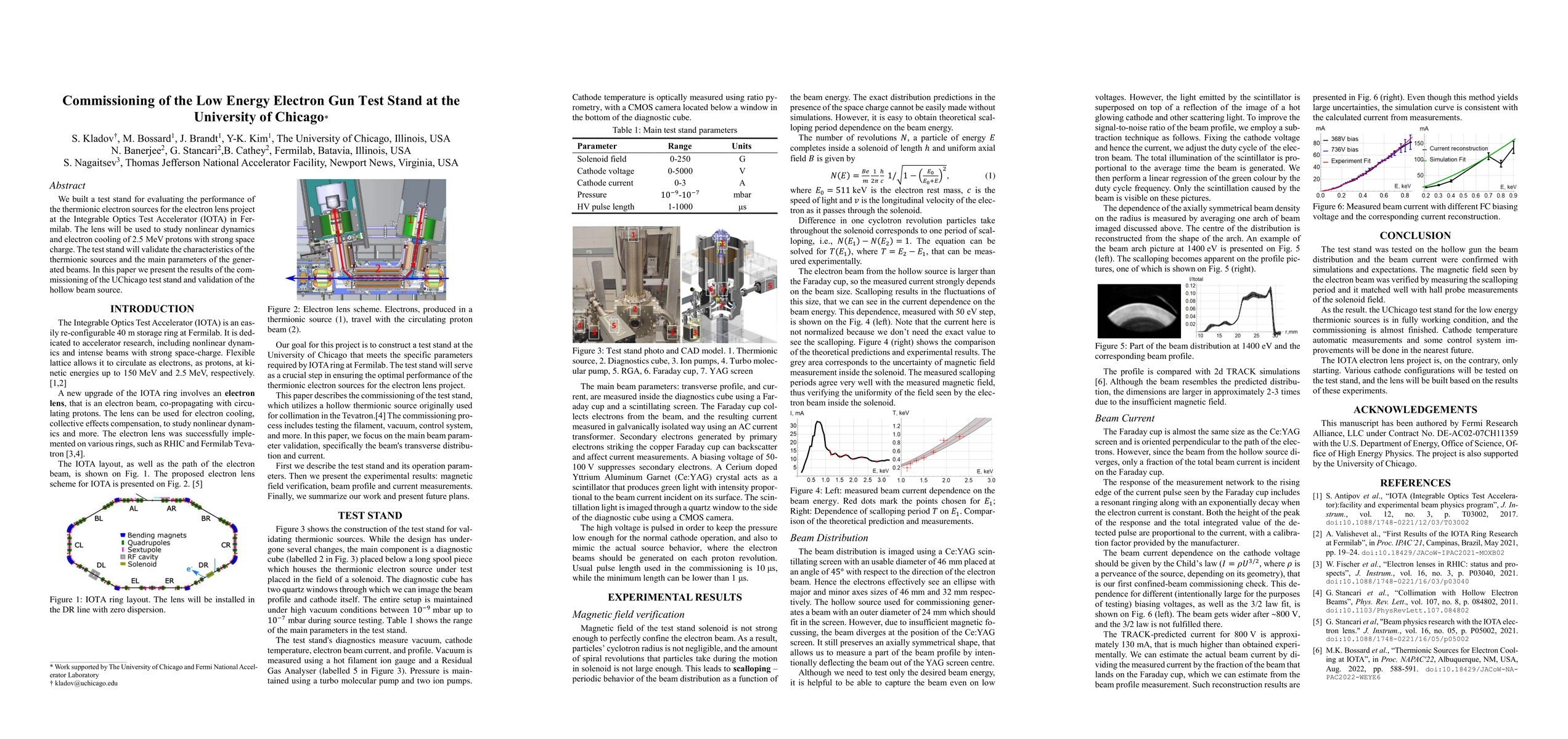Thumbnail for Commissioning of the Low Energy Electron Gun Test Stand at the
  University of Chicago