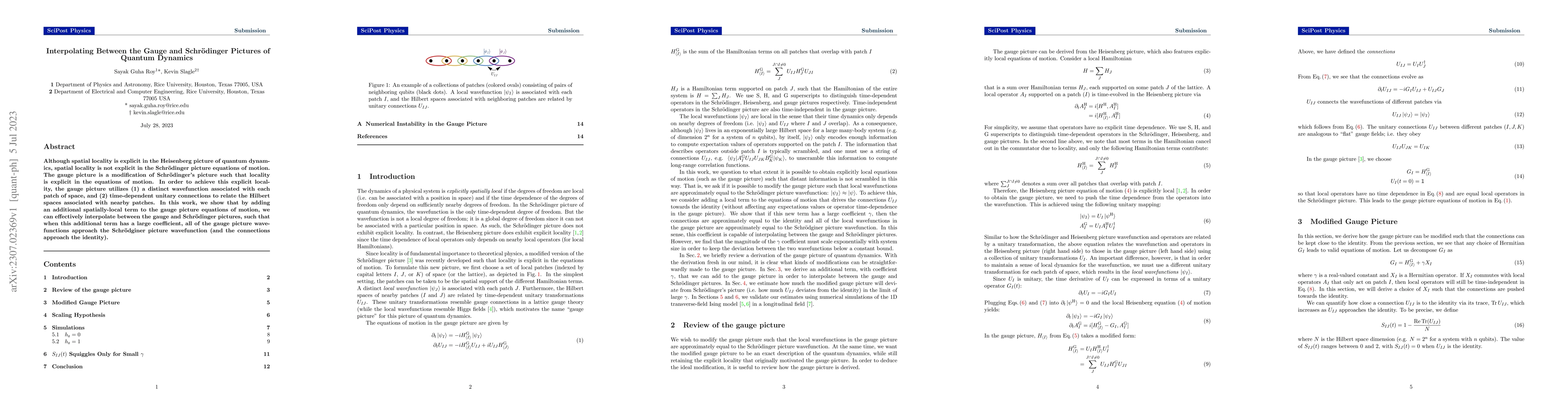 Thumbnail for Interpolating Between the Gauge and Schr\"odinger Pictures of Quantum
  Dynamics
