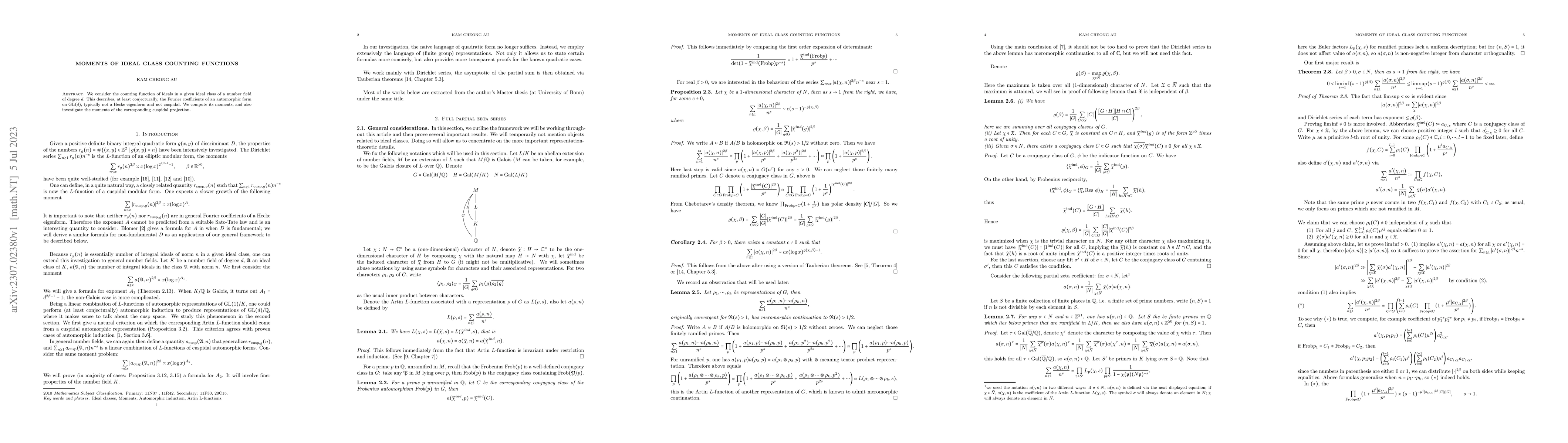Thumbnail for Moments of ideal class counting functions