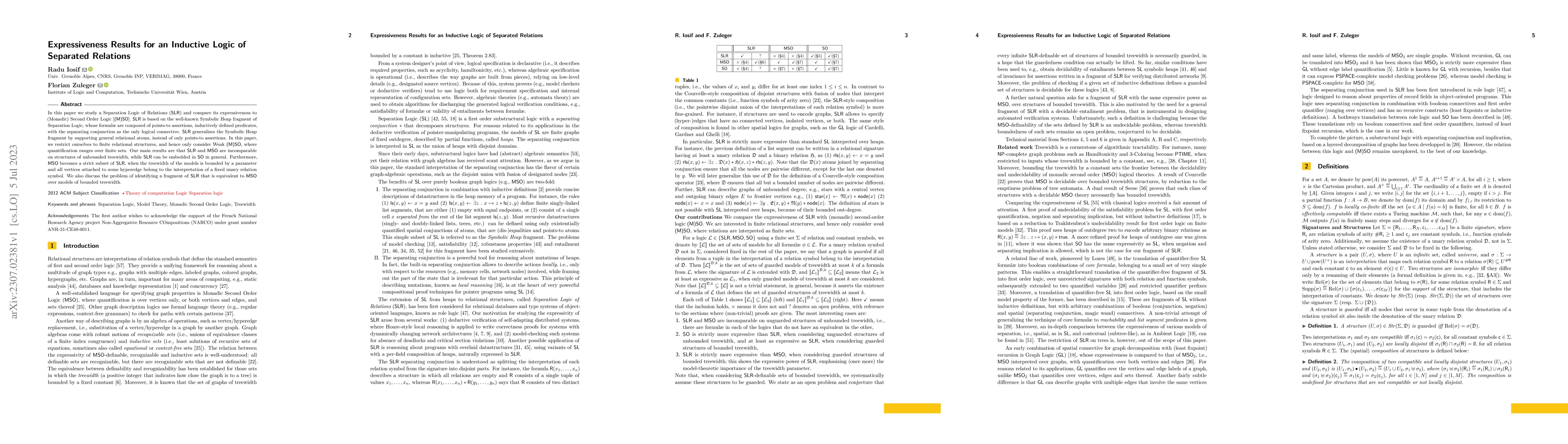 Thumbnail for Expressiveness Results for an Inductive Logic of Separated Relations