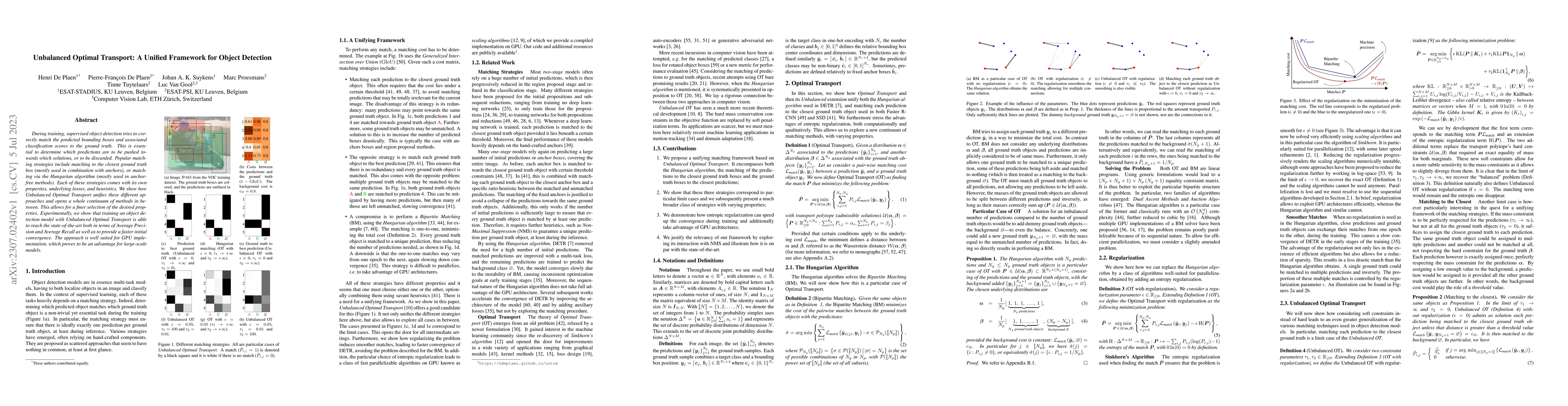 Thumbnail for Unbalanced Optimal Transport: A Unified Framework for Object Detection