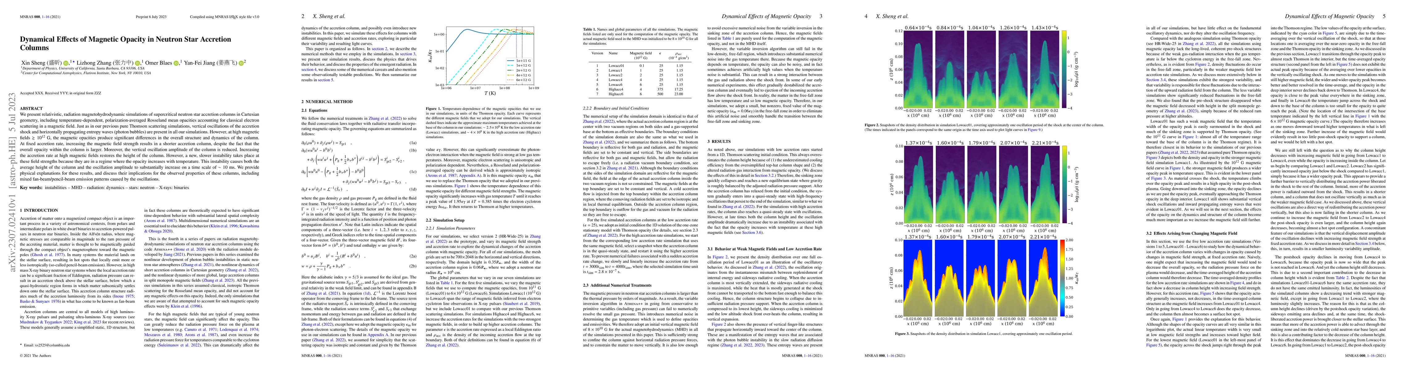 Thumbnail for Dynamical Effects of Magnetic Opacity in Neutron Star Accretion Columns
