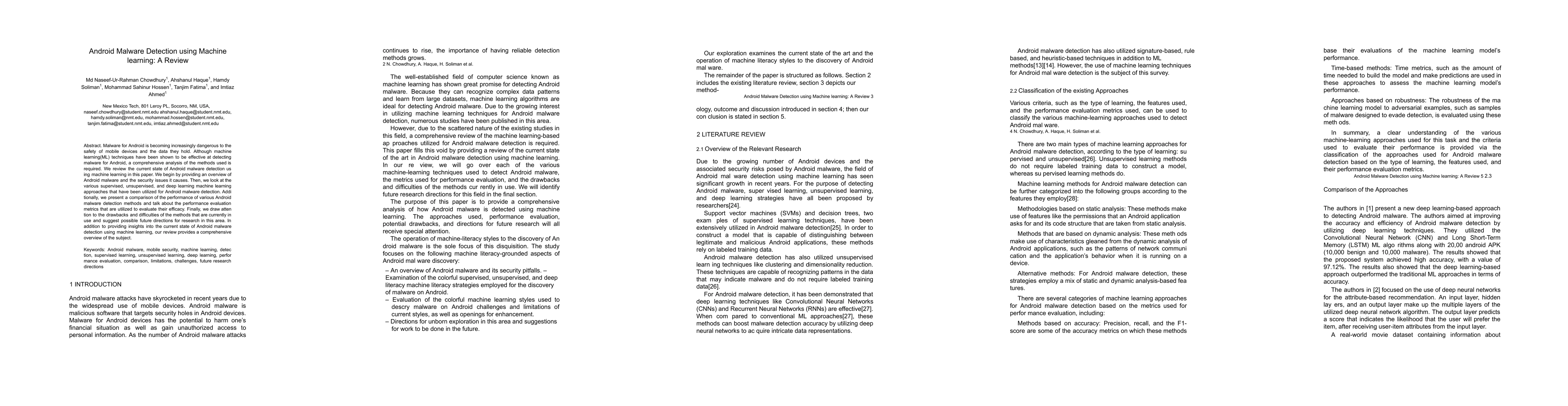 Thumbnail for Android Malware Detection using Machine learning: A Review