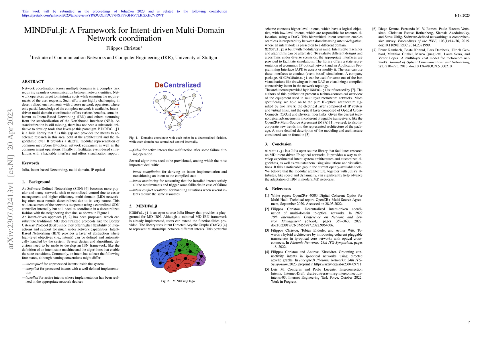 Thumbnail for MINDFul.jl: A Framework for Intent-driven Multi-Domain Network
  coordination